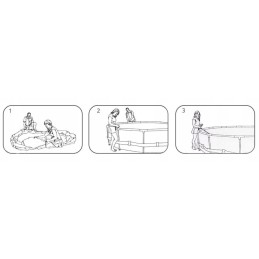 Swimming pool 366x76 frame family garden set