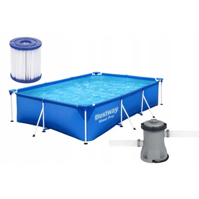 Bestway stačiakampio rėmo baseinas 300x201 56411