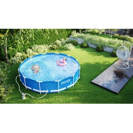 Sodo baseino intex 28212 rėmas su pompa 366x76 pripučiamais žaislais