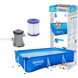 Bestway stačiakampio rėmo baseinas 300x201 56411