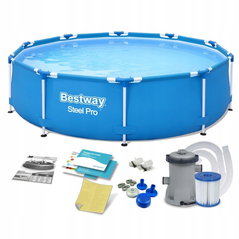 Frame pool garden 366x76cm pump filter pro for fun for the whole family