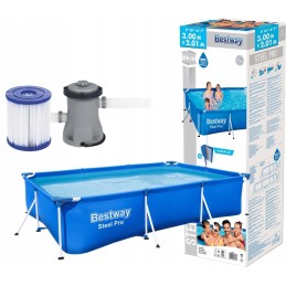 Bestway stačiakampio rėmo baseinas 300x201 56411