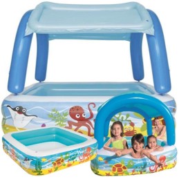 Sodo baseinas vaikams su stogeliu, irklavimo baseinas, 140 cm