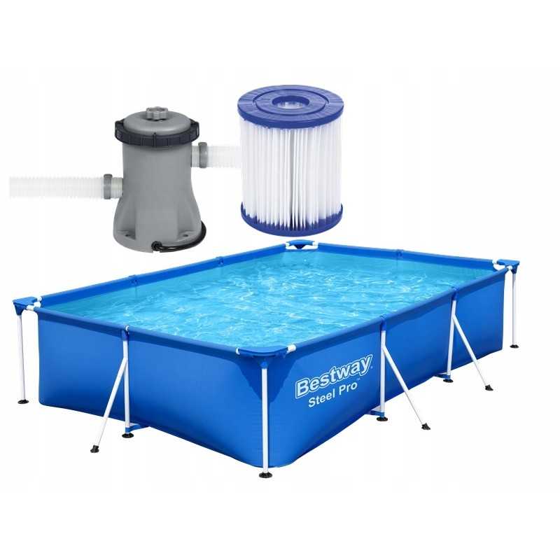 Bestway stačiakampio rėmo baseinas 300x201 56411
