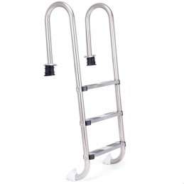 3 pakopų plieninės baseino kopėčios, 132 cm