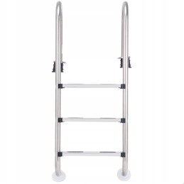 3 pakopų plieninės baseino kopėčios, 132 cm