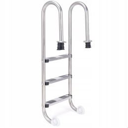 3 pakopų plieninės baseino kopėčios, 132 cm