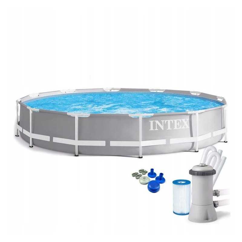 Intex rėmo sodo baseinas 366x76 filtras 26712