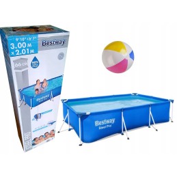 Bestway stačiakampio karkaso baseinas 300x201x66 cm