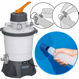 Smėlio siurblio filtravimas baseinui 3028 lh bestway 58515 žarnos ir jungtys