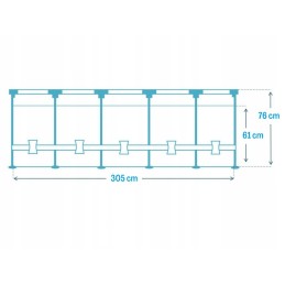 Intex plieno karkaso sodo baseinas 305x76cm 28206