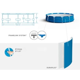 Bestway rėmo baseinas 305cm x 76cm 8in1