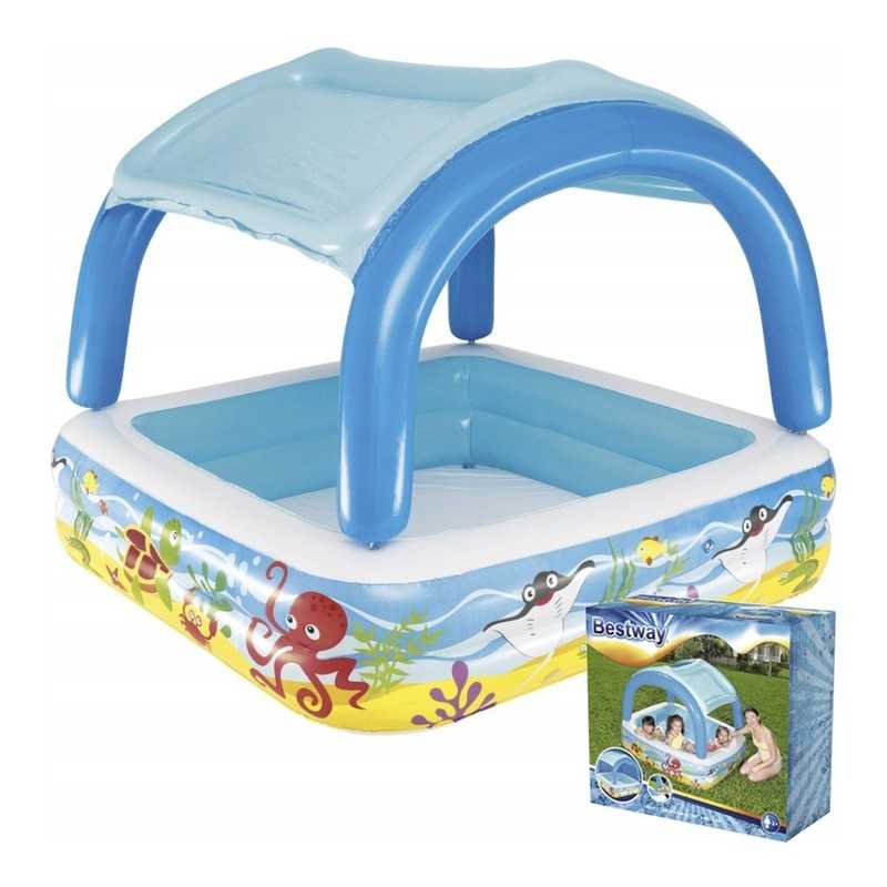 Pripučiamas baseinas vaikams su stogu