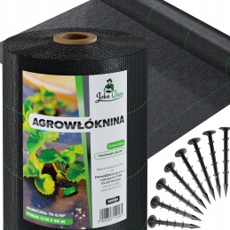 Storos nuo piktžolių agrotekstilės rinkinys 70g, agrotekstilė 1,1x50m, 50x inkarai
