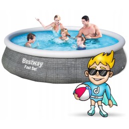 Išplečiamas sodo baseinas 396x84 bestway 9in1 komplektas