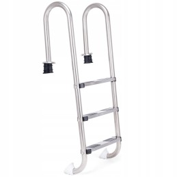 3 pakopų plieninės baseino kopėčios, 132 cm