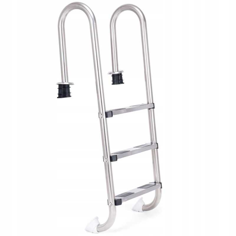 3 pakopų plieninės baseino kopėčios, 132 cm