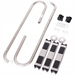 3 pakopų plieninės baseino kopėčios, 132 cm