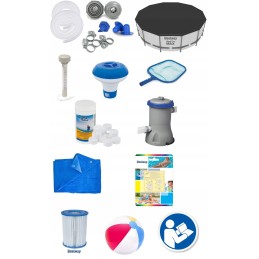 Bestway 305 305x76 rėmo sodo baseinas 20in1