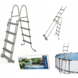 Dvipusės baseino kopėčios 5 pakopų baseinui