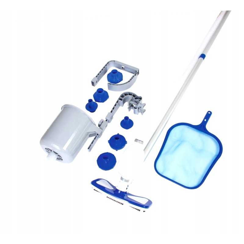 Bestway 4in1 baseino valymo rinkinys, tamsiai mėlyna ir pilka