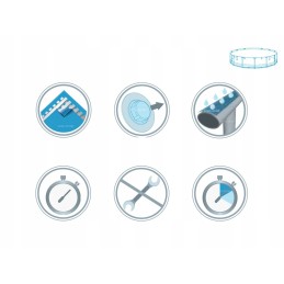 Swimming pool 366x76 frame family garden set