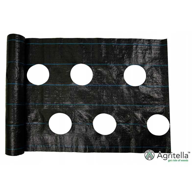 Agrotella mulčiavimo audinys 90g su skylutėmis 0,8x20m ao0800r