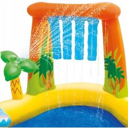 Pripučiamų baseinų žaidimų aikštelės dinozaurai su fontanu intex 57444