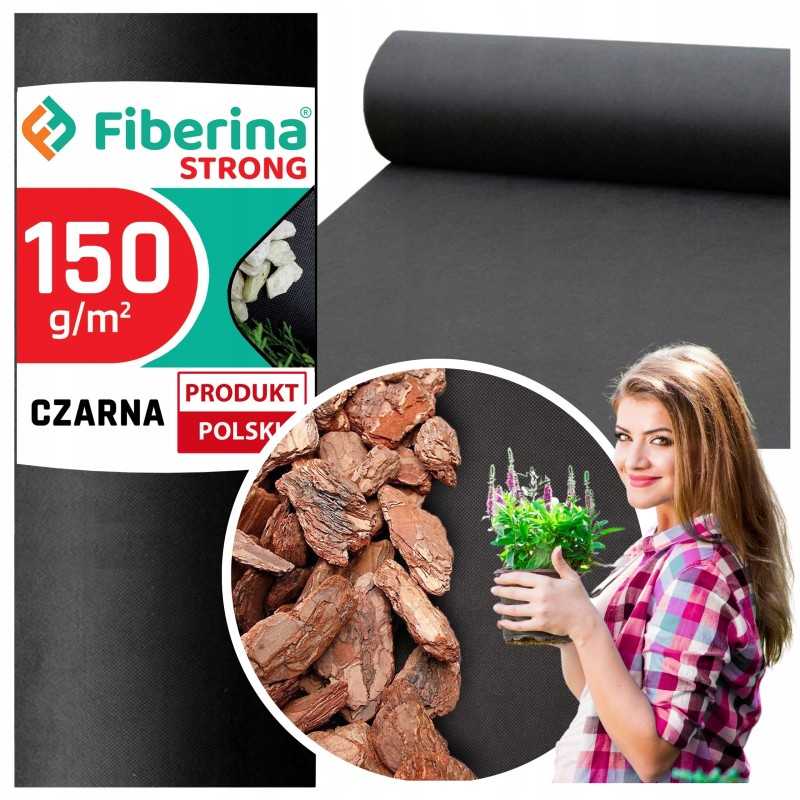 Lenkiškas, labai storas agrotekstilės pluoštas stiprus premium 0,8x50m 150g, juodas