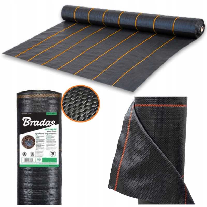 ✅ Anti-piktžolių agrotekstilė black mat agrotextile pp uv 90g 0,8x100m - augalų apsauga nuo piktžolių