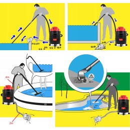 Lehmann 1400w 30l baseino dulkių siurblys baseinų ir tvenkinių valymui