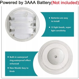 8x rgb baseino lemputė su magnetu maitinama povandenine lempute