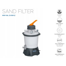Bestway smėlio siurblys baseinui 3028l h 58515