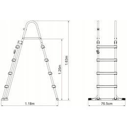 Bestway baseino kopėčios 122 cm