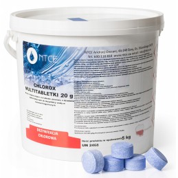 5 kg kelių tablečių mėlyna 6in1 20g chlorox baseinas