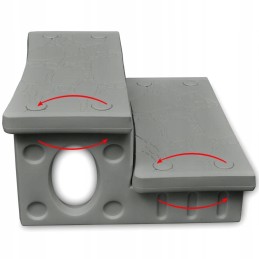 Laiptai namų SPA ir baseino voniai, pilki