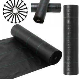 Agrotkanina agrotekstilė 1,6x50m nuo piktžolių juoda 90g UV 3% + 50x inkarai