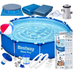 305x76 baseinas su rėmu pompa vaikams komplektas