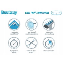 305x76 baseinas su rėmu pompa vaikams komplektas