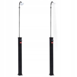 Sodo saulės dušas juodas 215cm 8 l