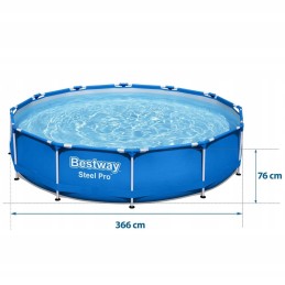 Plieninis pro 366x76 bestway sodo rėmo baseinas