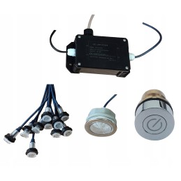 Didelis LED šviestuvas, 10 vnt mažų šviestuvų kubilui, 14 elementų, mega