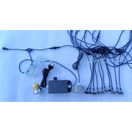 Didelis LED šviestuvas, 10 vnt mažų šviestuvų kubilui, 14 elementų, mega