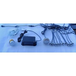 Didelis LED šviestuvas, 10 vnt mažų šviestuvų kubilui, 14 elementų, mega