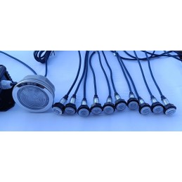 Didelis LED šviestuvas, 10 vnt mažų šviestuvų kubilui, 14 elementų, mega