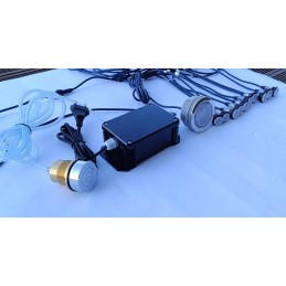 Didelis LED šviestuvas, 10 vnt mažų šviestuvų kubilui, 14 elementų, mega