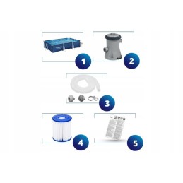 Sodo baseinas 300x201x66 rėmas su siurbliu bestway 56411 modelis 2024