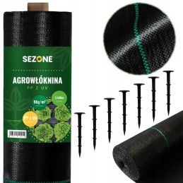 ⭐⭐Storos aukščiausios kokybės agrotekstilė nuo piktžolių agrotekstilė 1,1x50m 90g/m2 smeigtukai⭐⭐