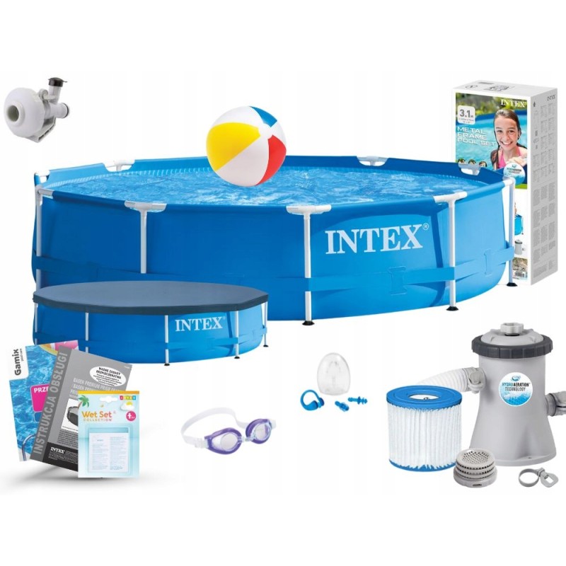 Sodo baseino rėmas 305x76 intex 28202 rinkinys 12in1 modelis 2024