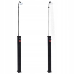 Sodo saulės dušas juodas 215 cm 8 l